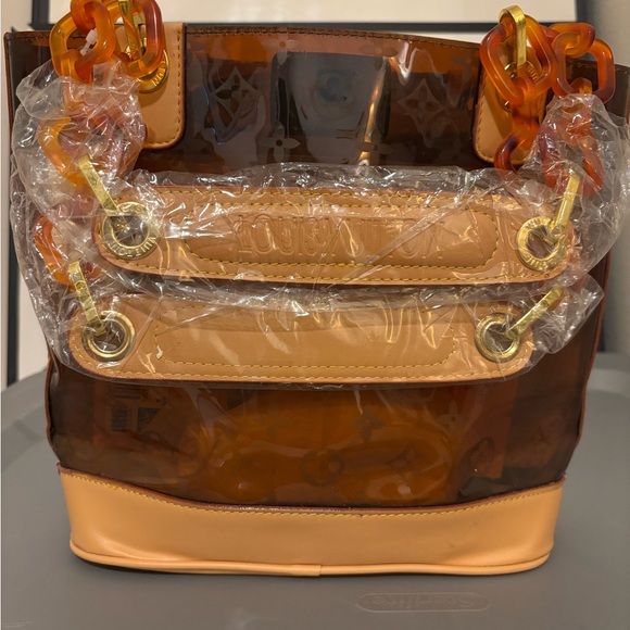 Brown and Tan Designer Tote Bag - Picture 1 of 11